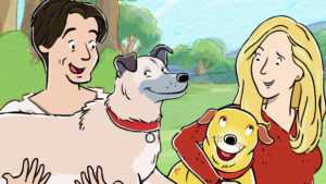 Characters from the PBS Kids animated series, "Martha Speaks" are shown.